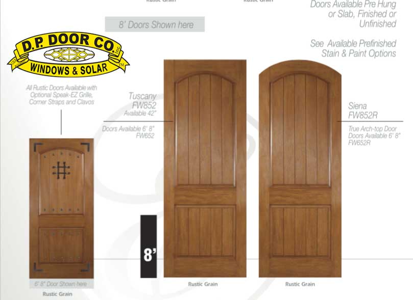 96" tall fiberglass doors