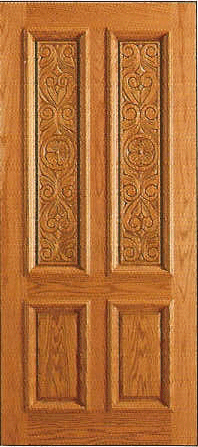  panel carved entry door