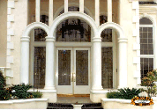 diamond bar big house leaded glass double front doors